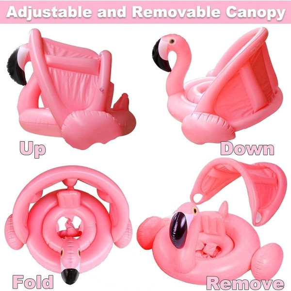 Flamingo svømmebøye, flamingo oppblåsbar svømmebøye, baby svømmebøye KLB