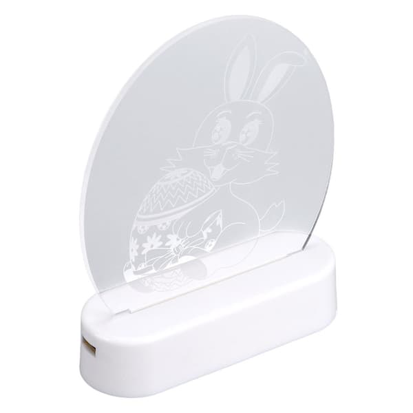 Bunny 3D nattlys kanin holder egg mønster 3D kanin KLB