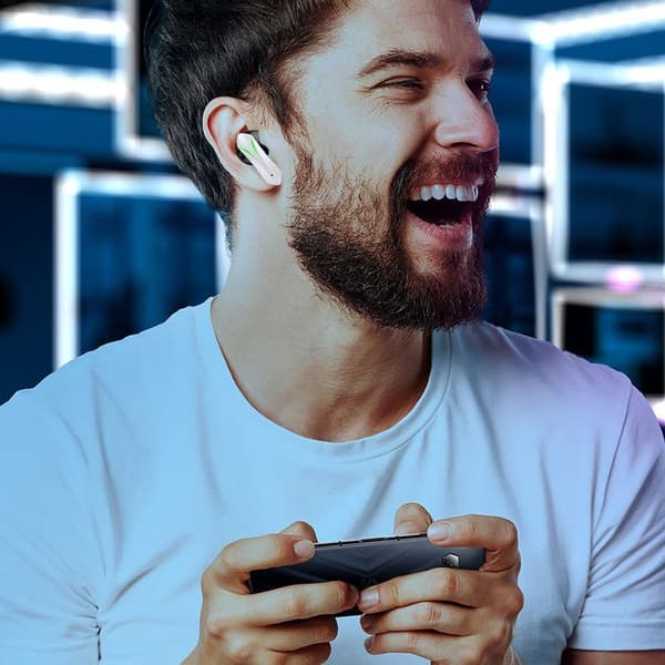 Bluetooth 5.2 -kuulokkeet, sisäänrakennettu mikrofoni, Bluetooth valkoinen