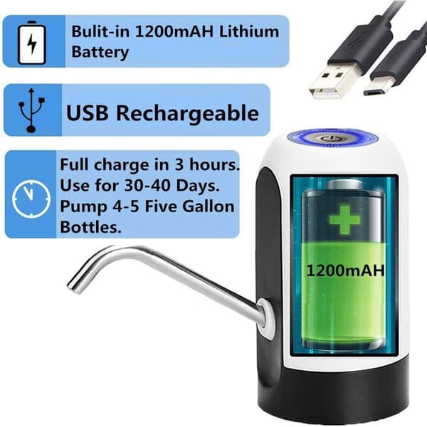 USB-ladattava vesipullopumppu