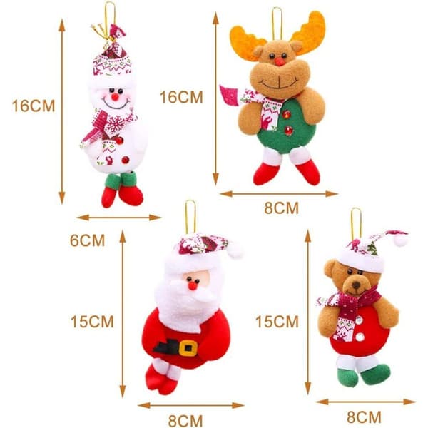 Ksopsdey 8-pack julgransdekorationsprydnader, tomte KLB
