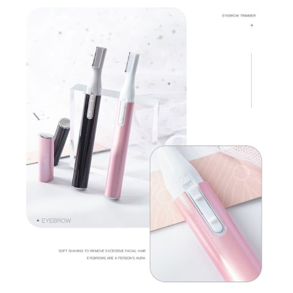 Mini roterende damebarbermaskine elektrisk bikiniansigtsbarbermaskine præcision pink