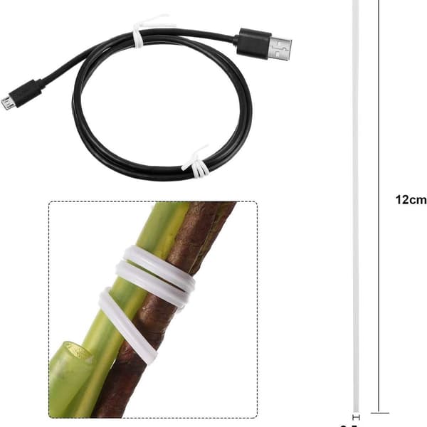 1000 stk. 12 cm fleksible snoede kabelbindere