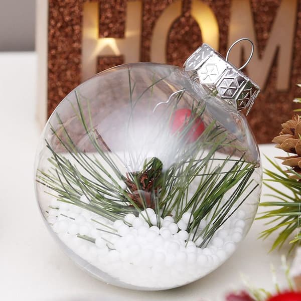 16 stk gjennomsiktige julekuler til julepynt