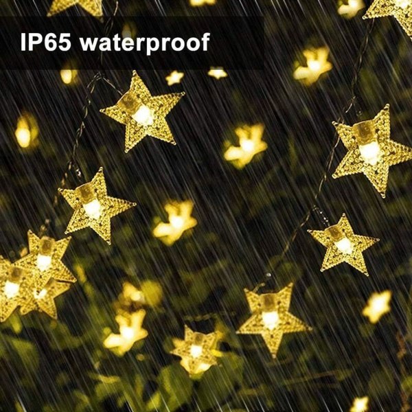 Solcellslampor utomhus, 12 m 100 LED utomhus solcellslampor IP65 vattentät 8 m