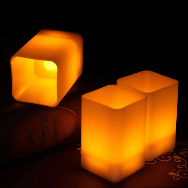 12 Fladdrande Flamlösa LED-Ljus-Varm Vit-Halloween Jul Dekorationer(M)