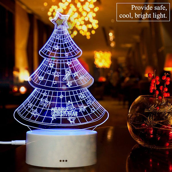 Syvfarge lampefot berøringssensor akrylmønsterlys KLB