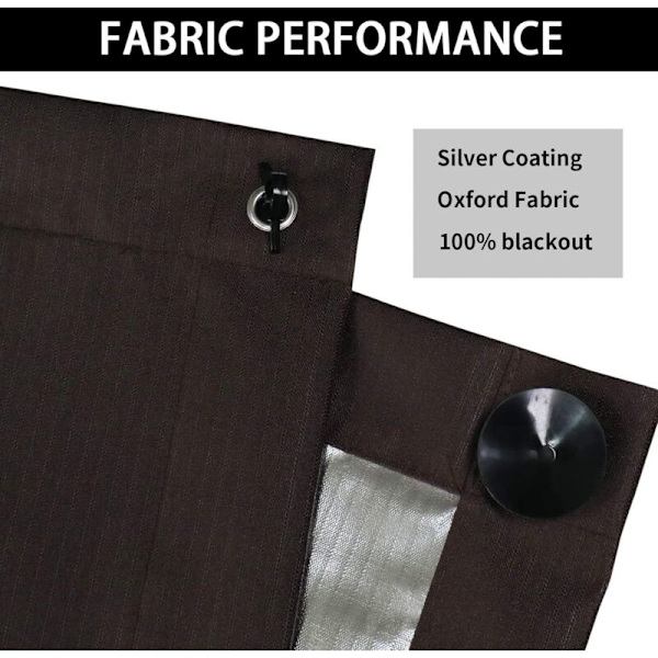 Blind Gardiner med termisk isolert sugekopp for solstråle reflektor takvinduer Velux Sucker 60x115Cm Brun KLB