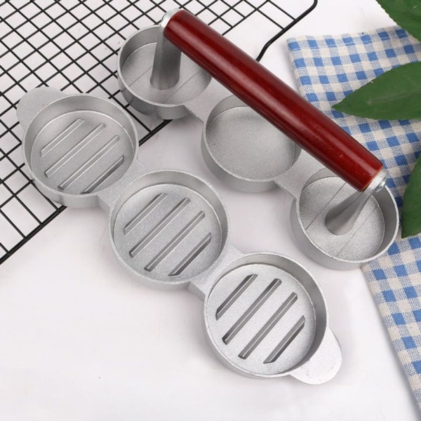 Mini hamburgare press 3-fack köttpress