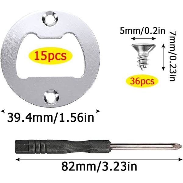 15 set flasköppnare insatser, flasköppnare metall insats delar kit, hartsgjutningsformar, hartsöppnare, DIY-tillbehör