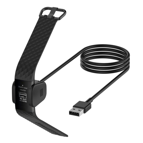 USB Laddare Dock Adapter Laddningskabel för Fitbit Charge 3 Fitness