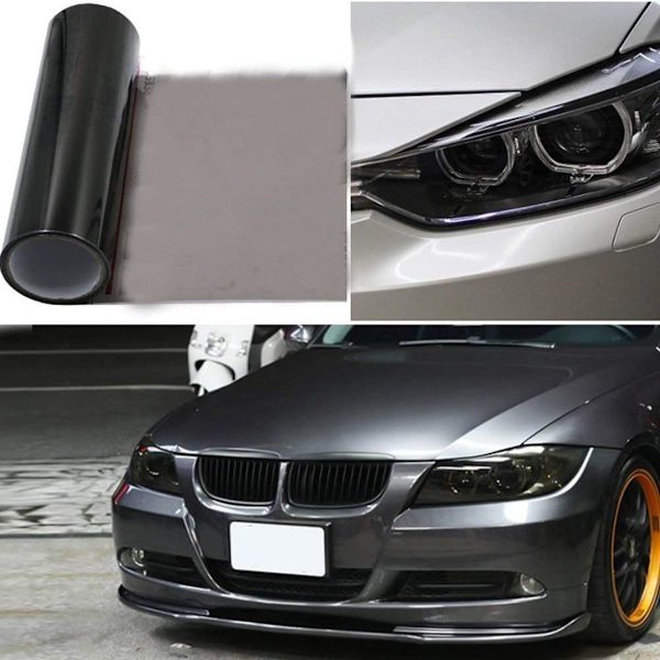 2 kpl 30x120cm auton ajovalon sävykalvo tarra takavalot musta) KLB