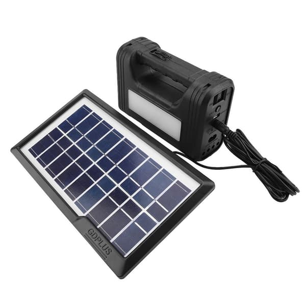 Solcelledrevet multifunksjonelt belysningssystem med LED-spotlight KLB