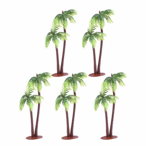 5 stk mini kokosnøtttre mikrolandskap DIY ornamenter akvariumdekorasjon KLB