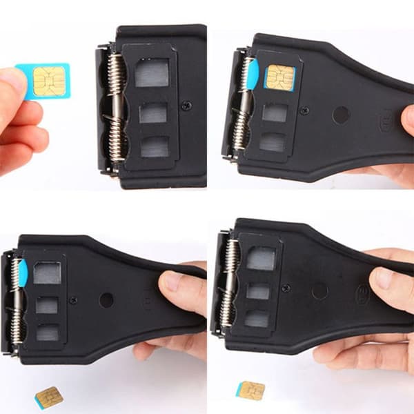 Universell 3 i 1 punch/Standard SIM/Micro SIM/Nano SIM-kortkutter for alle
