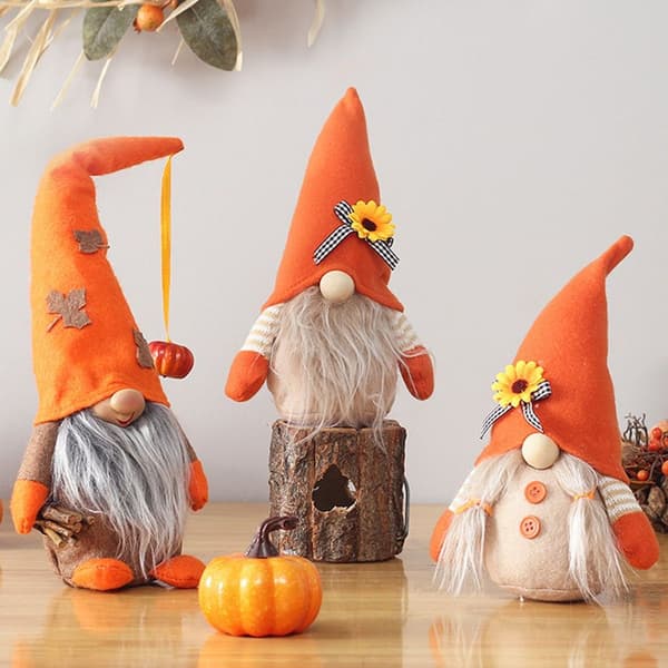 Thanksgiving hylde dekoration, efterår gnome, efterår ahornblad græskar hat KLB