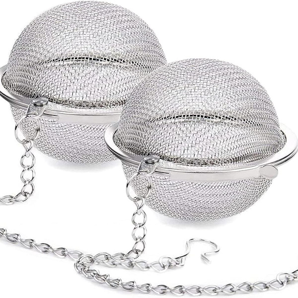 Te-filter intervall diffusor rustfritt stål teball te-filter med krok kjede,