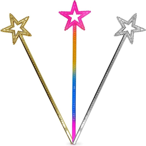 3 stjärnstavar, stjärnfe-stavar, prinsessstjärnstavar för flickor, änglar KLB