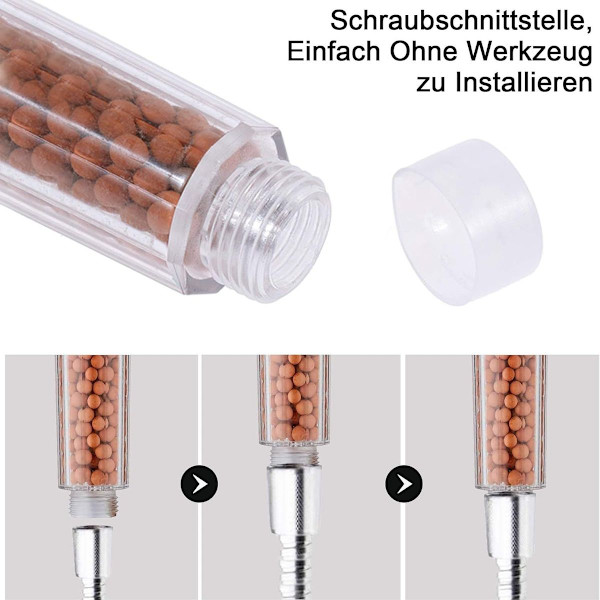 LED-duschhuvud, LED-duschhuvud med färgväxling, ingen strömförsörjning,
