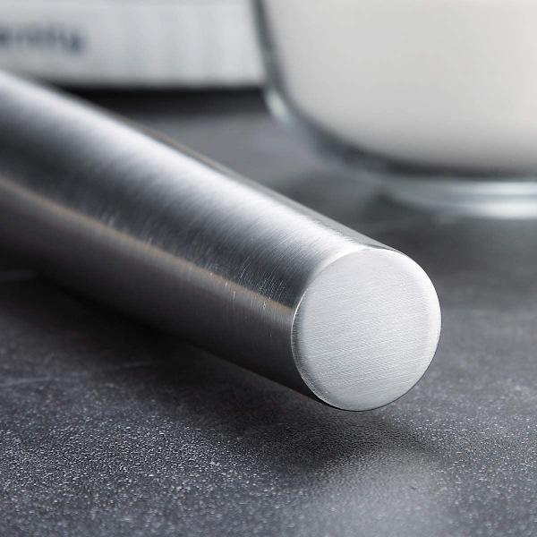 Matt finish rustfritt stål kjevle for baking pizzadeig, pai, kjeks, essensielle kjøkkenredskaper I-