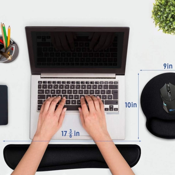 Ergonomisk musematte med håndleddsstøtte, førsteklasses memory foam 2