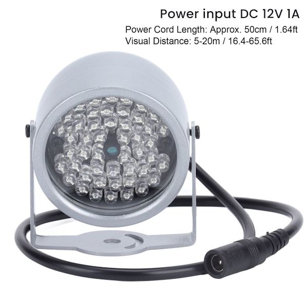 Yökuvaus infrapunavalo IP5 Sadekestävä 48 LED IR Infrapunavalo KLB