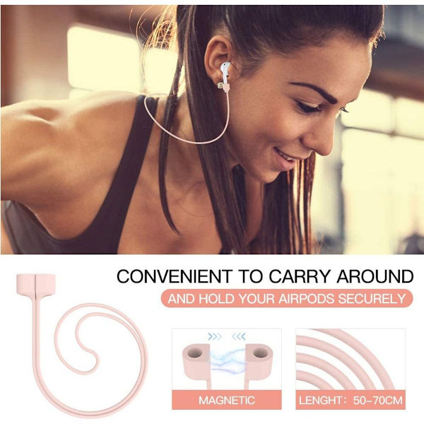 Airpod-etui, silikone Airpod-etui med lyseblå