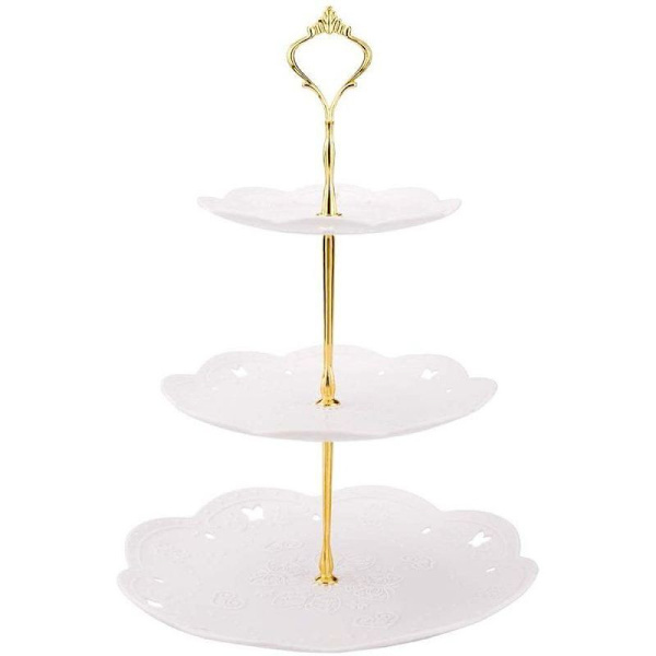 3-delt cupcake, ostefad, cupcake dessertstand, kagefad