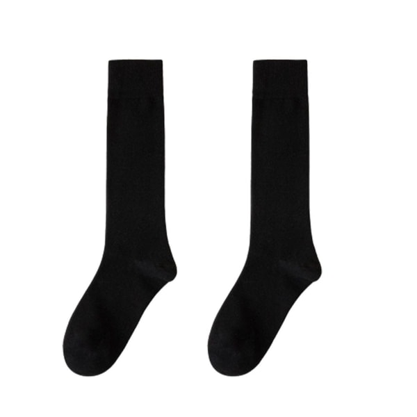Kunstløpsokker, lyse knehøye sokker (leggsokker) svarte + svarte KLB