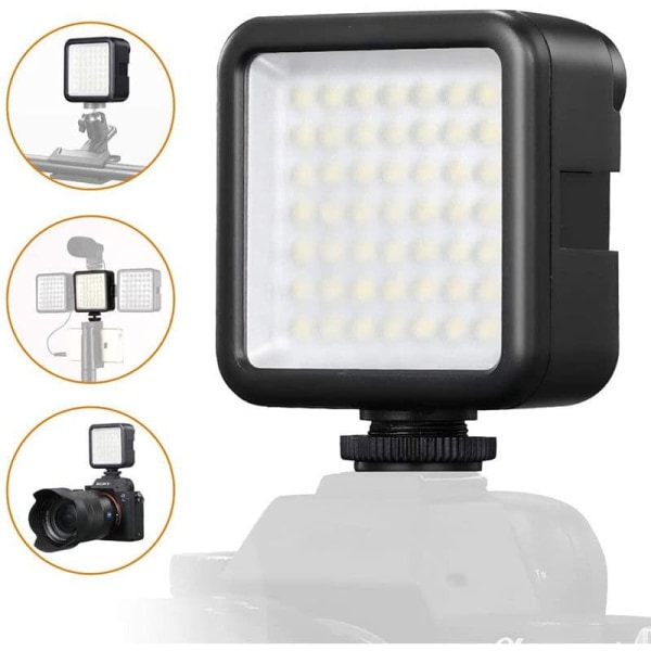 LED videolys RGB dimbart kameralys Mini bærbar aluminiumslampe for DSLR videokamera Sony Canon Nikon smarttelefon