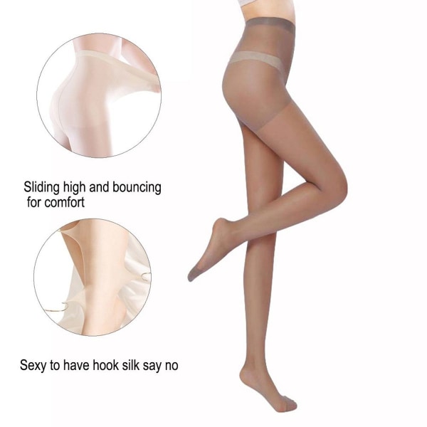 Super Sexy Shiny Sheer Foot Tights Kaffefarve (10 bundter) KLB