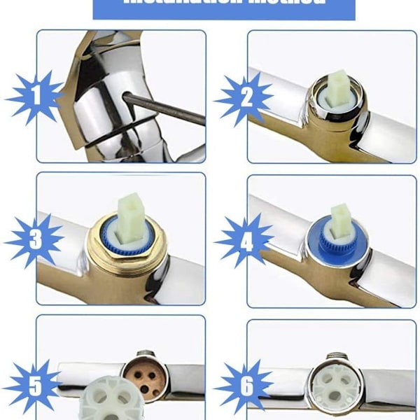 2 stk Keramisk Blandebatteri 40mm Blandebatteri Keramisk Patron for Bad