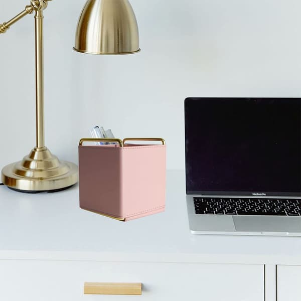 Läderpennhållare, pennkopp och arrangör för Essential Pink