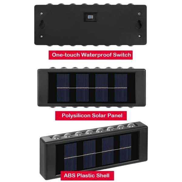 2LED Ni-MH Solcelle Have Lamper til Udendørs Have Dekoration Wallwas