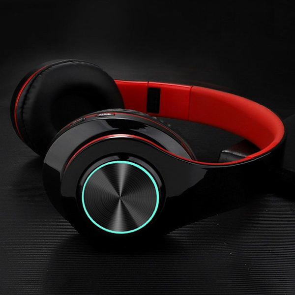Bluetooth-hodetelefoner Trådløse hodetelefoner Over Ear med Svart