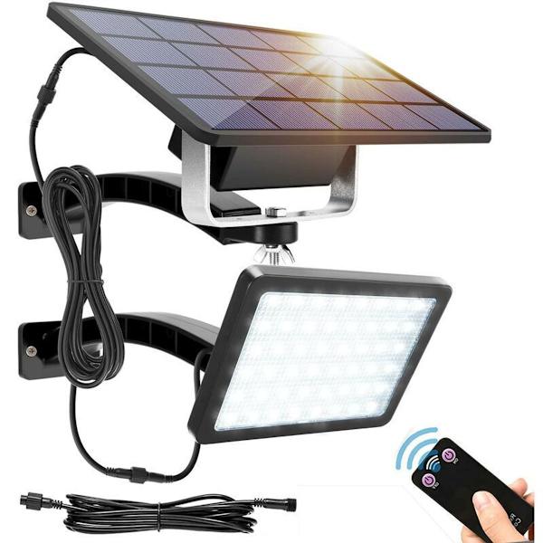 Solcellslampa för utomhusbruk Solcellslampa Split 1000 lumen 48 LED IP65 vattentät