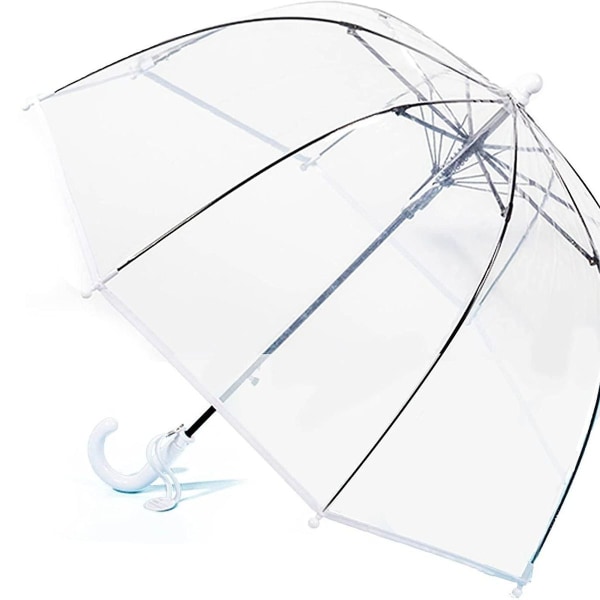 Gennemsigtigt bobleregn paraply bøjehåndtag til børn KLB