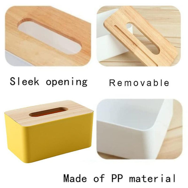 Rektangulær vevboksholder i tre