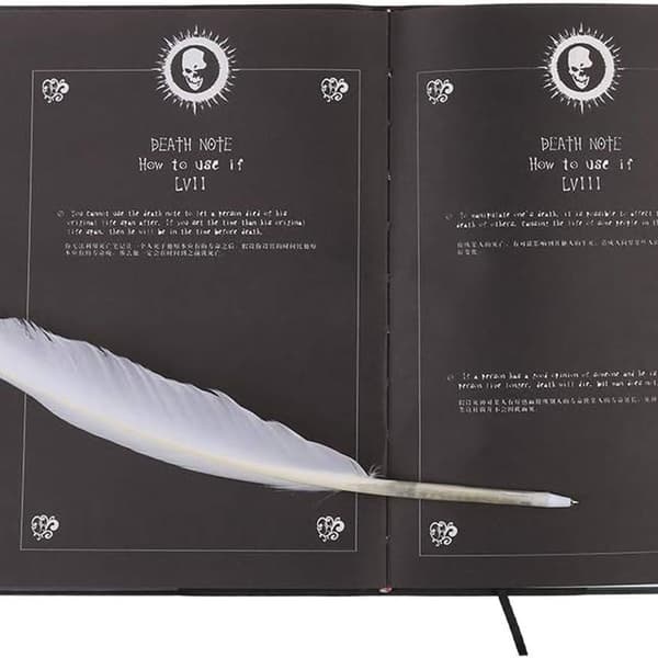 S-TROUBLE Ny Death Note Notebook & Feather Pen Bog Animation Art Writing KLB