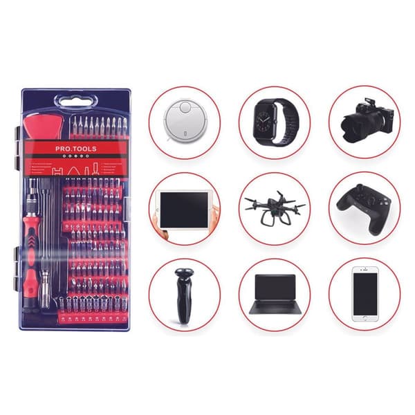 124 i 1 magnetisk skruetrækkersæt til Xiaomi, Iphone, PC, kamera, drone osv. Cisea
