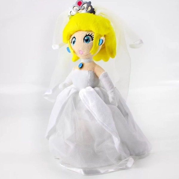 Super Mario Princess Peach Brud Kjol Plysjfigur Fylt Dyr 30cm KLB