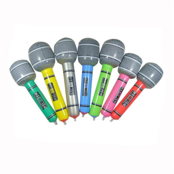 4 kpl Hauskoja puhallettavia mikrofonin ilmapallon rekvisiitta, syntymäpäiväjuhlatarvikkeita lahjavalokuvakopin rekvisiitta satunnainen väri