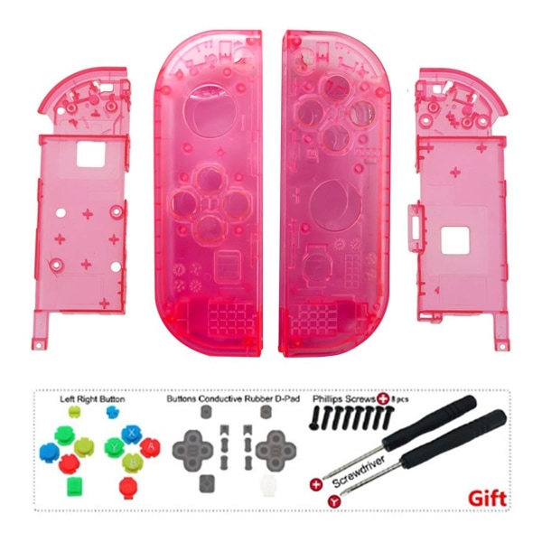 Husetui Cover Shell Protective Bag Kit til Transparent Pink KLB