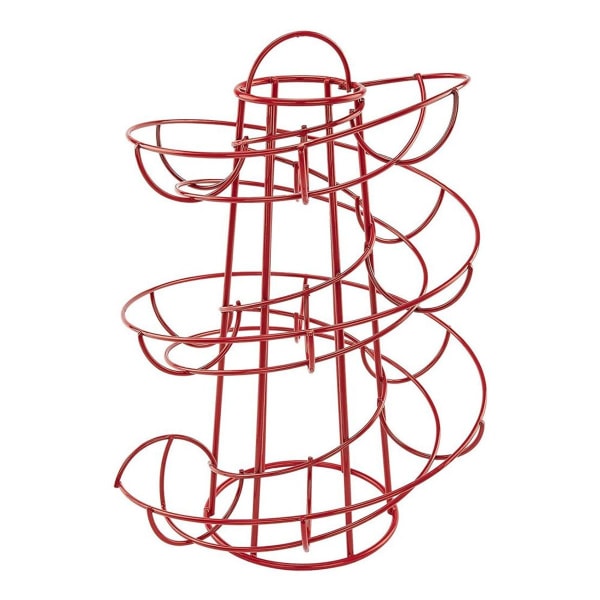 Eggedispenser, spiral egg spiral design, egg rack lagrer rød KLB
