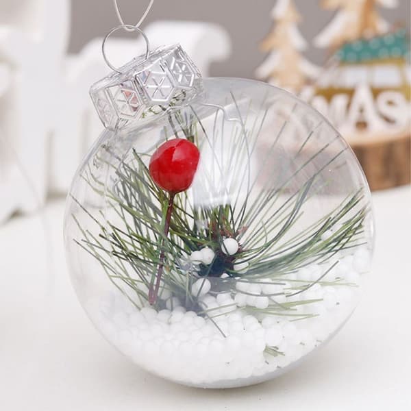 16 stk gjennomsiktige julekuler til julepynt