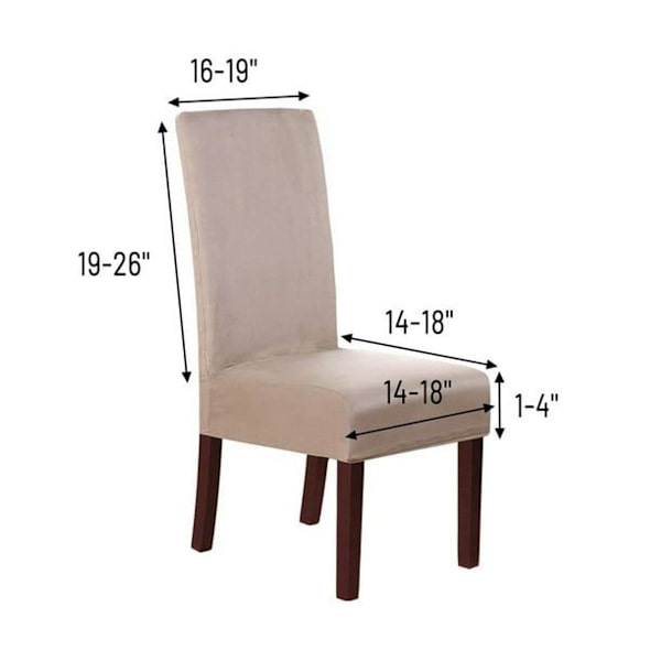Pakke med elegante stoltrekk Spisestolsetertrekk Vanntett Passform KLB