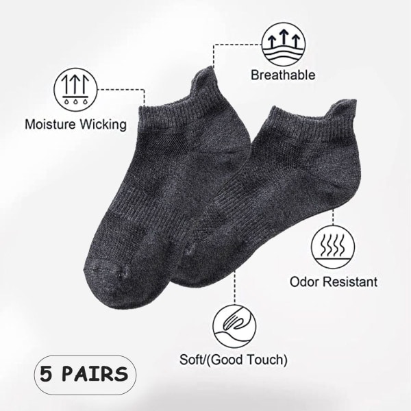 Socks men's socks spring and summer mesh breathable plain dark gray KLB