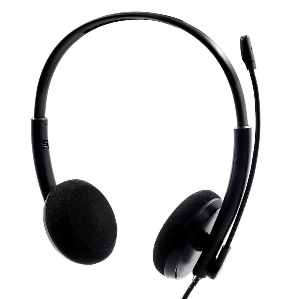 Eachocal PC-headset med mikrofon, stereo USB-støjreducerende mikrofon og KLB