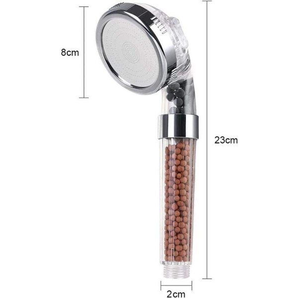 Handduschfilter, duschhuvud med 3 spraylägen, utbytbar