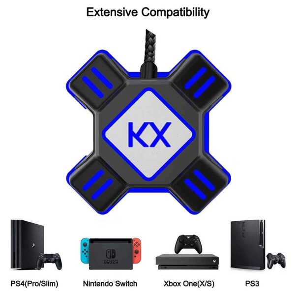 Adapter til tastatur og mus til FPS-spil til Nintendo Switch, Xbox One,